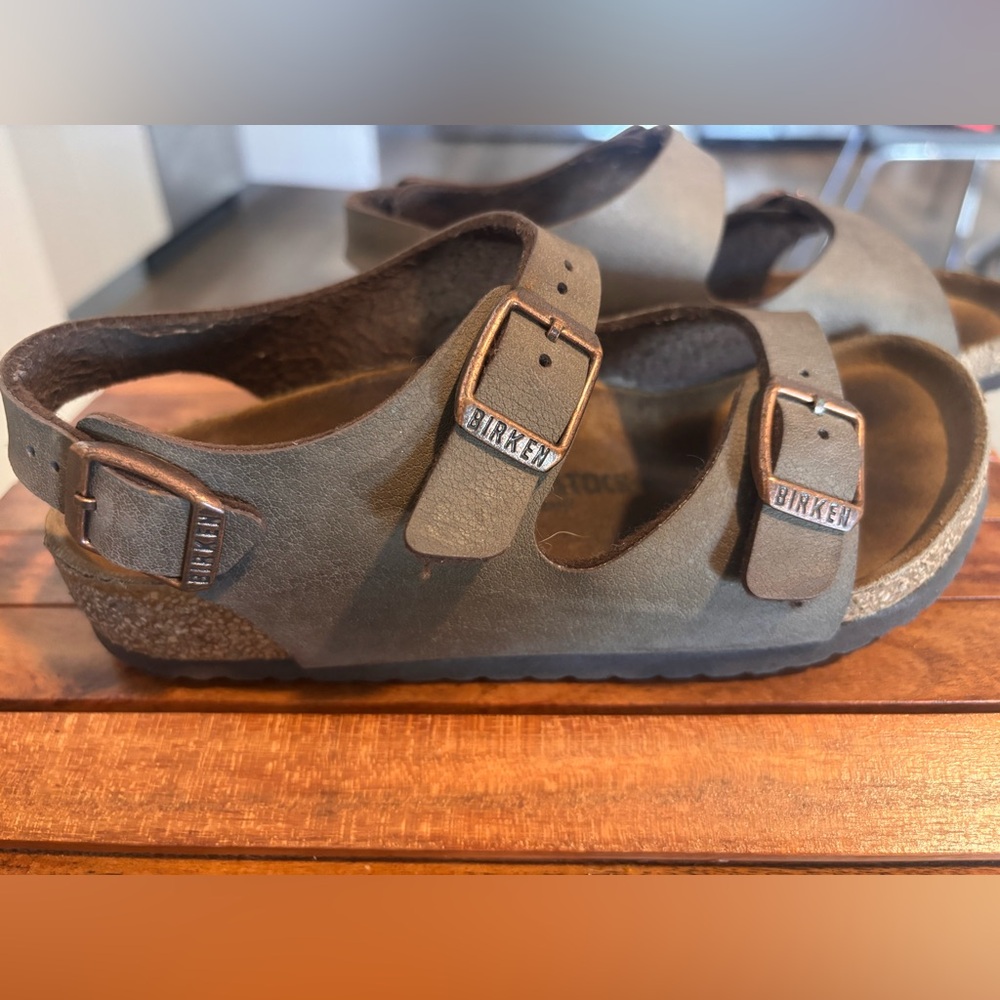 Birkenstock Gray and Brown Sandals